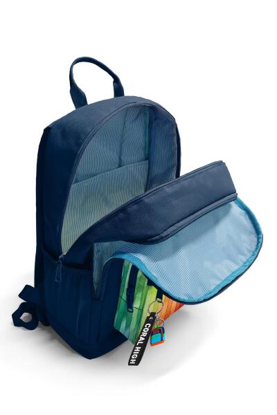 Coral High Lacivert Renkli Çizgili Okul Sırt Çantası 23690 - 3