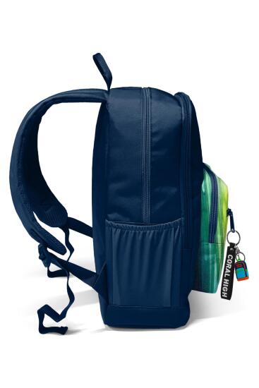 Coral High Lacivert Renkli Çizgili Okul Sırt Çantası 23690 - 5