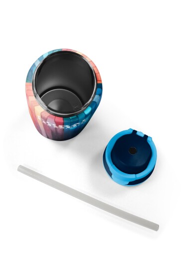 Coral High Lacivert Renkli Pipetli ve Direkt İçim Çelik Termos 800 ml 38550 - 8