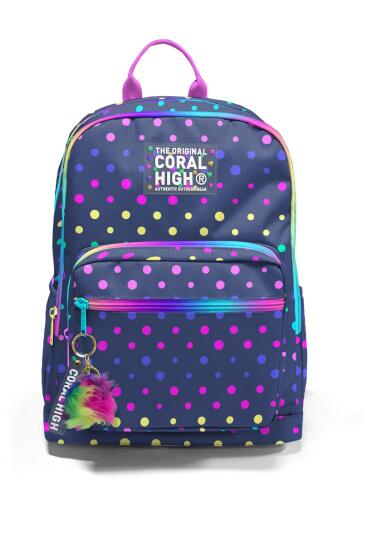 Coral High Lacivert Renkli Puantiyeli Okul Sırt Çantası 23672 - 6