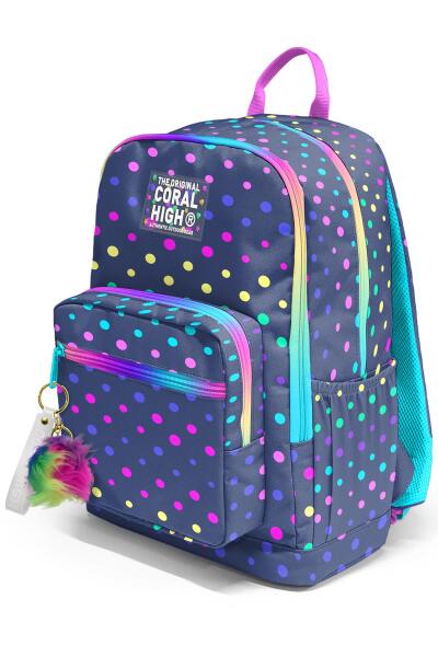 Coral High Lacivert Renkli Puantiyeli Okul Sırt Çantası 23672 - 7
