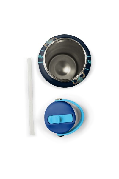 Coral High Lacivert Robot Desenli Katlanır Ağızlıklı Çelik Termos 650 ml 38328 - 6