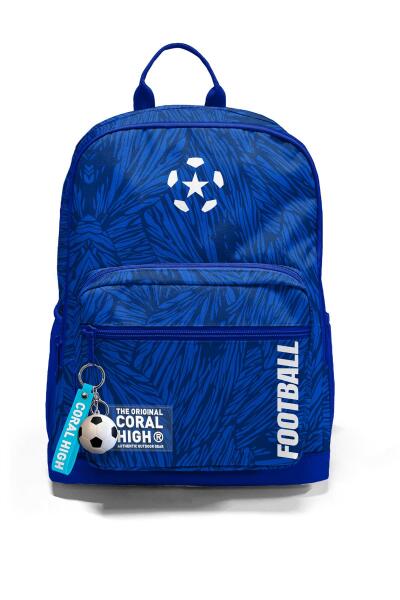 Coral High Lacivert Saks Futbol Desenli Okul Sırt Çantası 23697 - 6