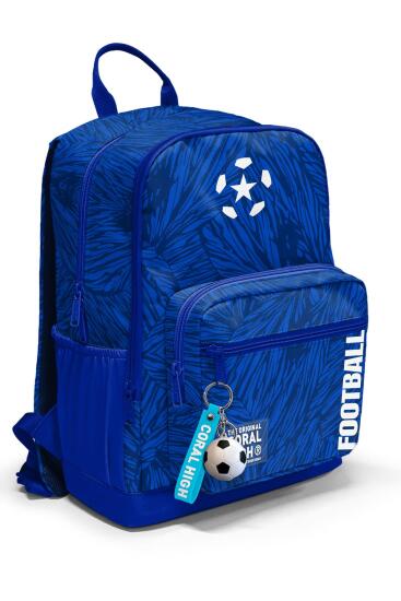 Coral High Lacivert Saks Futbol Desenli Okul Sırt Çantası 23697 