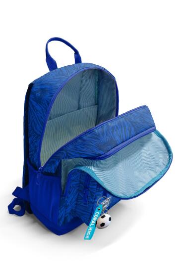 Coral High Lacivert Saks Futbol Desenli Okul Sırt Çantası 23697 - 3