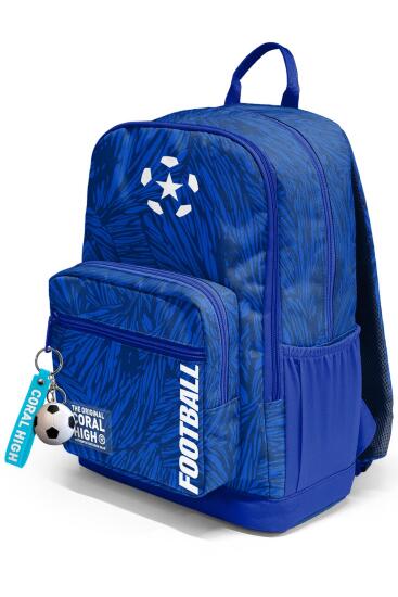 Coral High Lacivert Saks Futbol Desenli Okul Sırt Çantası 23697 - 8