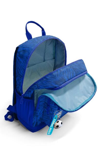 Coral High Lacivert Saks Futbol Desenli Okul Sırt Çantası 23697 - 3