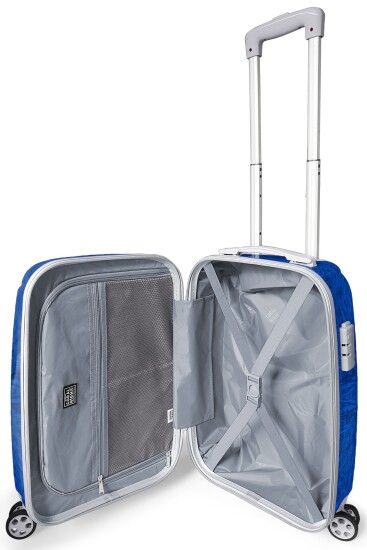 Coral High Lacivert Saks Futbol Desenli PC Kabin Boy Valiz (50cm) 16561 - 2