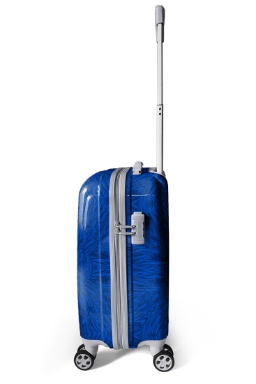 Coral High Lacivert Saks Futbol Desenli PC Kabin Boy Valiz (50cm) 16561 - 5