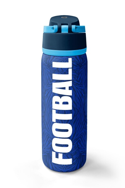 Coral High Lacivert Saks Futbol Desenli Pipetli ve Direkt İçim Çelik Termos 800 ml 38557 - 6