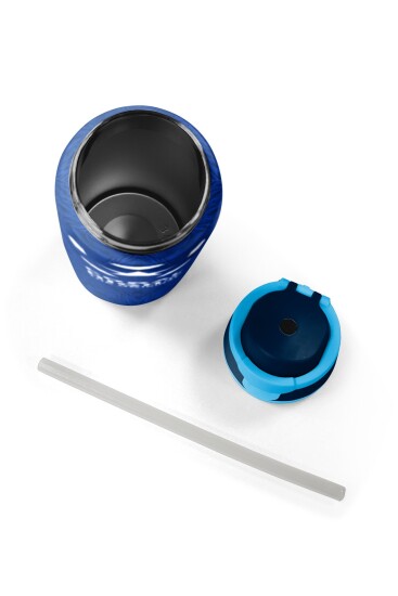 Coral High Lacivert Saks Futbol Desenli Pipetli ve Direkt İçim Çelik Termos 800 ml 38557 - 8