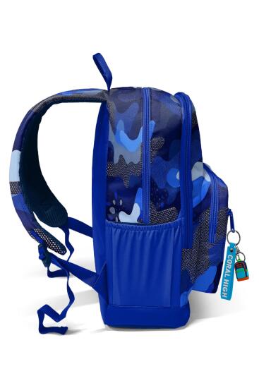 Coral High Lacivert Saks Kamuflaj Desenli Okul Sırt Çantası 23689 - 5