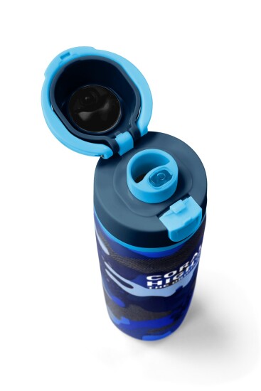 Coral High Lacivert Saks Kamuflaj Desenli Pipetli ve Direkt İçim Çelik Termos 800 ml 38549 - 7