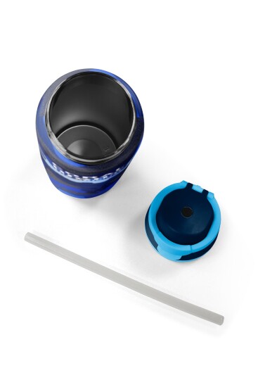 Coral High Lacivert Saks Kamuflaj Desenli Pipetli ve Direkt İçim Çelik Termos 800 ml 38549 - 8