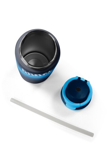 Coral High Lacivert Siyah Renkli Pipetli ve Direkt İçim Çelik Termos 800 ml 38560 - 8