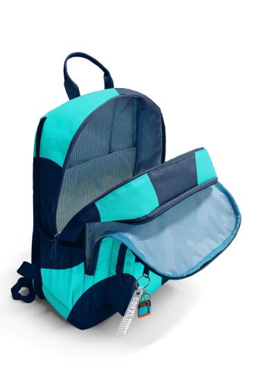 Coral High Lacivert Turkuaz Desenli Okul Sırt Çantası 23686 - 3