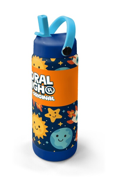 Coral High Lacivert Uzay Desenli Katlanır Ağızlıklı Çelik Termos 650 ml 38342 - 2