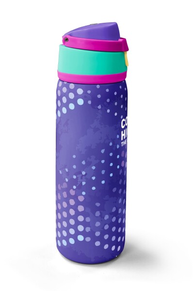 Coral High Lavanta Renkli Pipetli ve Direkt İçim Çelik Termos 800 ml 38563 - 4