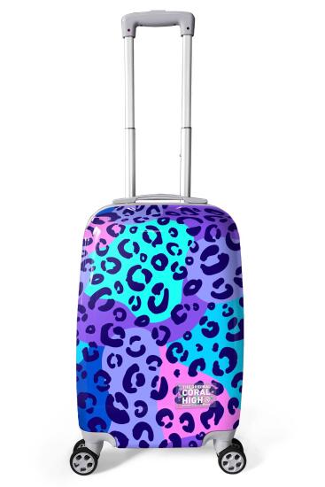 Coral High Leopar Desenli Kabin Boy Valiz (50cm) 16542 