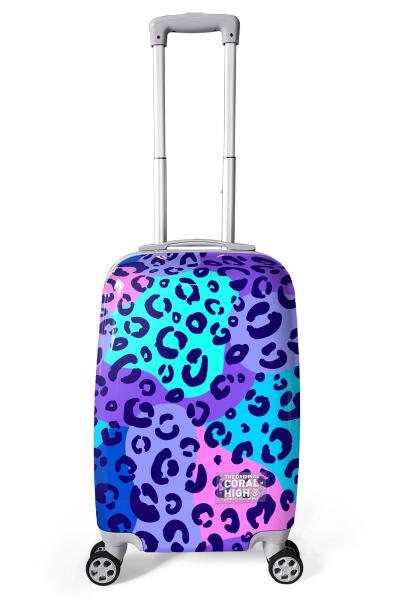 Coral High Leopar Desenli Kabin Boy Valiz (50cm) 16542 - 1