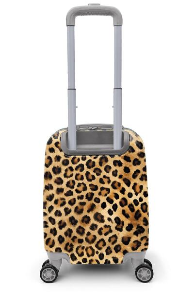 Coral High Leopar Desenli Mini Kabin Boy Valiz (40cm) 16789 - 3
