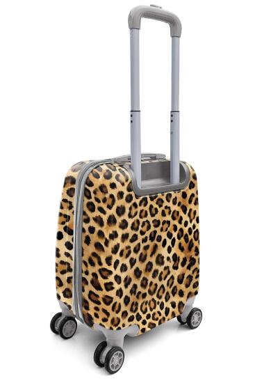 Coral High Leopar Desenli Mini Kabin Boy Valiz (40cm) 16789 - 8