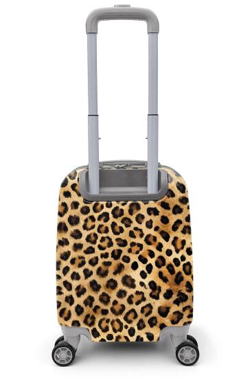 Coral High Leopar Desenli Mini Kabin Boy Valiz (40cm) 16789 - 3