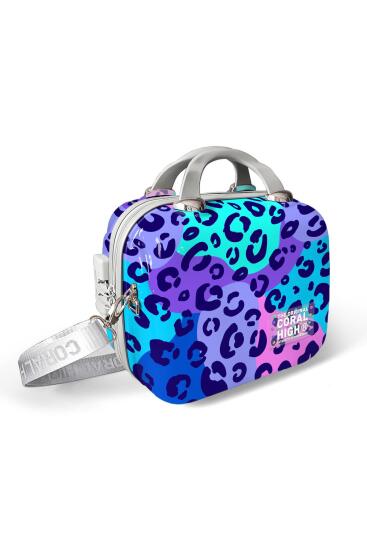 Coral High Leopar Desenli Omuz Askılı PC Makyaj Çantası 16898 