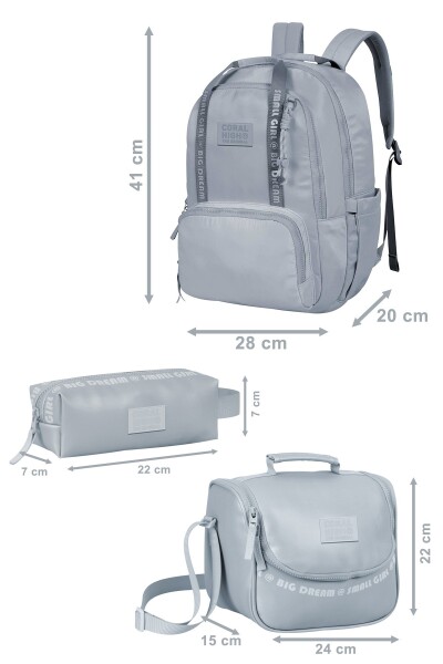 Coral High Lila Pembe 3'lü Okul Çanta Seti SET0124415 - 5