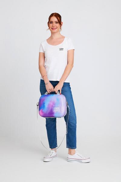 Coral High Renkli Desenli Omuz Askılı PC Makyaj Çantası 16839 - 7