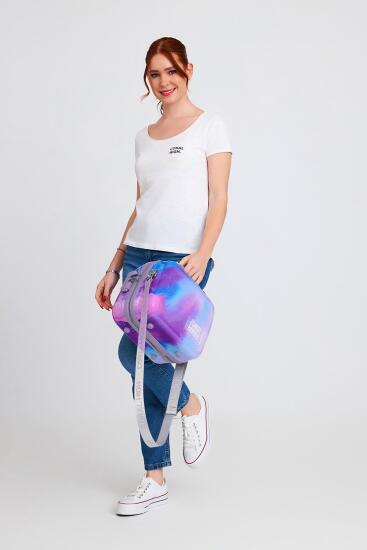 Coral High Renkli Desenli Omuz Askılı PC Makyaj Çantası 16839 - 11