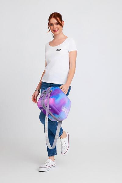 Coral High Renkli Desenli Omuz Askılı PC Makyaj Çantası 16839 - 11