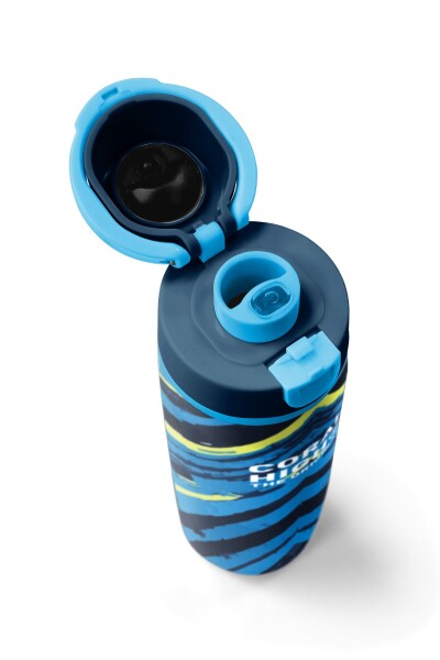 Coral High Mavi Lacivert Desenli Pipetli ve Direkt İçim Çelik Termos 800 ml 38582 - 7