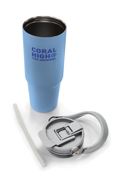 Coral High Mavi Pipetli ve Direkt İçim Çelik Termos 900 ml 38754 - 8