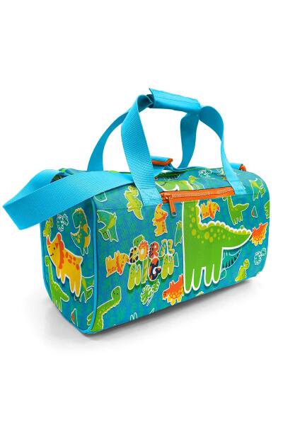 Coral High Mavi Yeşil Dinozor Desenli Spor Çantası 27537 - 1