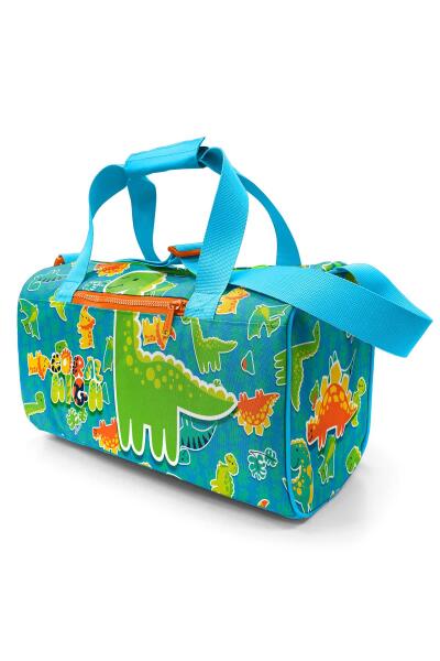 Coral High Mavi Yeşil Dinozor Desenli Spor Çantası 27537 - 10