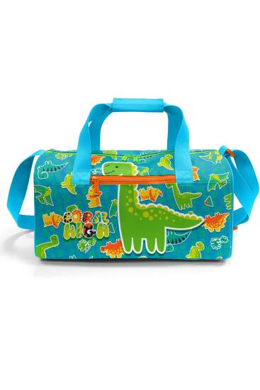 Coral High Mavi Yeşil Dinozor Desenli Spor Çantası 27537 - 2