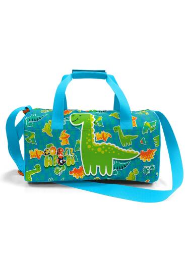 Coral High Mavi Yeşil Dinozor Desenli Spor Çantası 27537 - 3