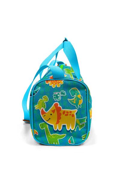 Coral High Mavi Yeşil Dinozor Desenli Spor Çantası 27537 - 8