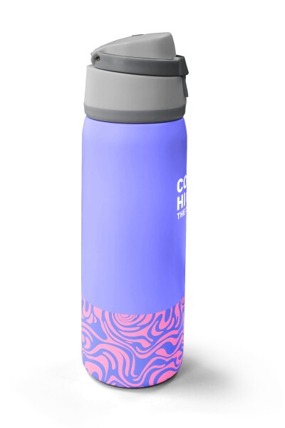Coral High Milka Geometrik Desenli Pipetli ve Direkt İçim Çelik Termos 800 ml 38505 - 4