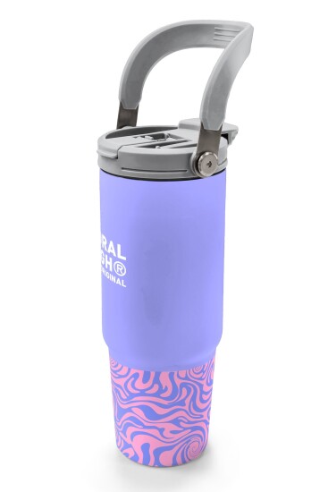 Coral High Milka Geometrik Desenli Pipetli ve Direkt İçim Çelik Termos 900 ml 38704 - 4