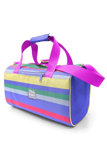Coral High Milka Gri Sarı Çizgi Desenli Spor Çantası 27543 - 10