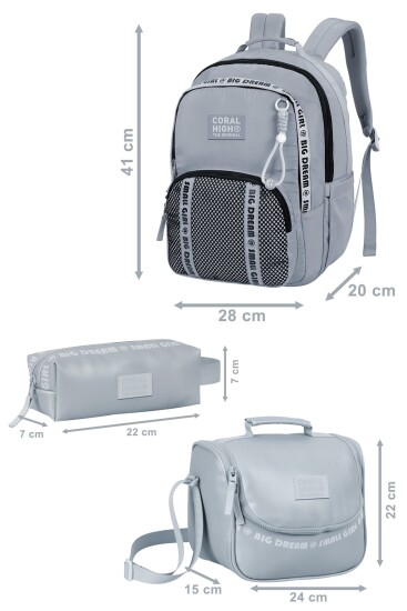 Coral High Mor 3'lü Okul Çanta Seti SET0124409 - 5