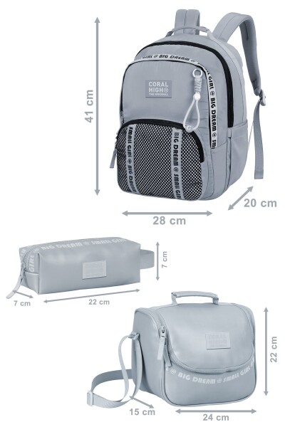 Coral High Mor 3'lü Okul Çanta Seti SET0124409 - 5