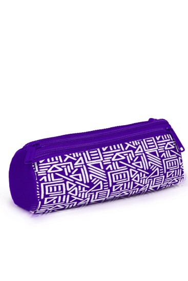 Coral High Mor Beyaz Geometrik Desenli 3’lü Okul Çanta Seti SET0123683 - 6