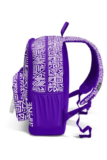 Coral High Mor Beyaz Geometrik Desenli Okul Sırt Çantası 23683 - 8