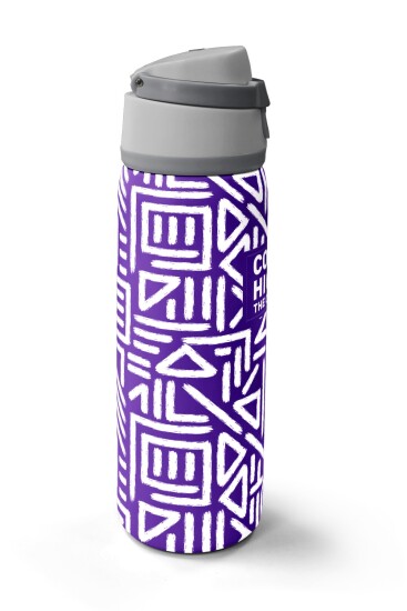 Coral High Mor Beyaz Geometrik Desenli Pipetli ve Direkt İçim Çelik Termos 800 ml 38543 - 4