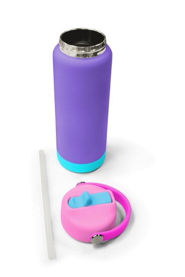 Coral High Mor Katlanır Ağızlıklı Çelik Termos 650 ml 38354 - 5