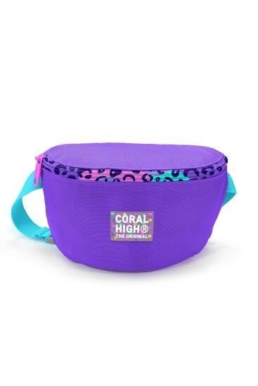 Coral High Mor Leopar Desenli Bel Çantası 11540 - Coral High