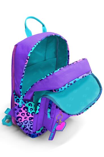 Coral High Mor Leopar Desenli Okul Sırt Çantası 23632 - 4